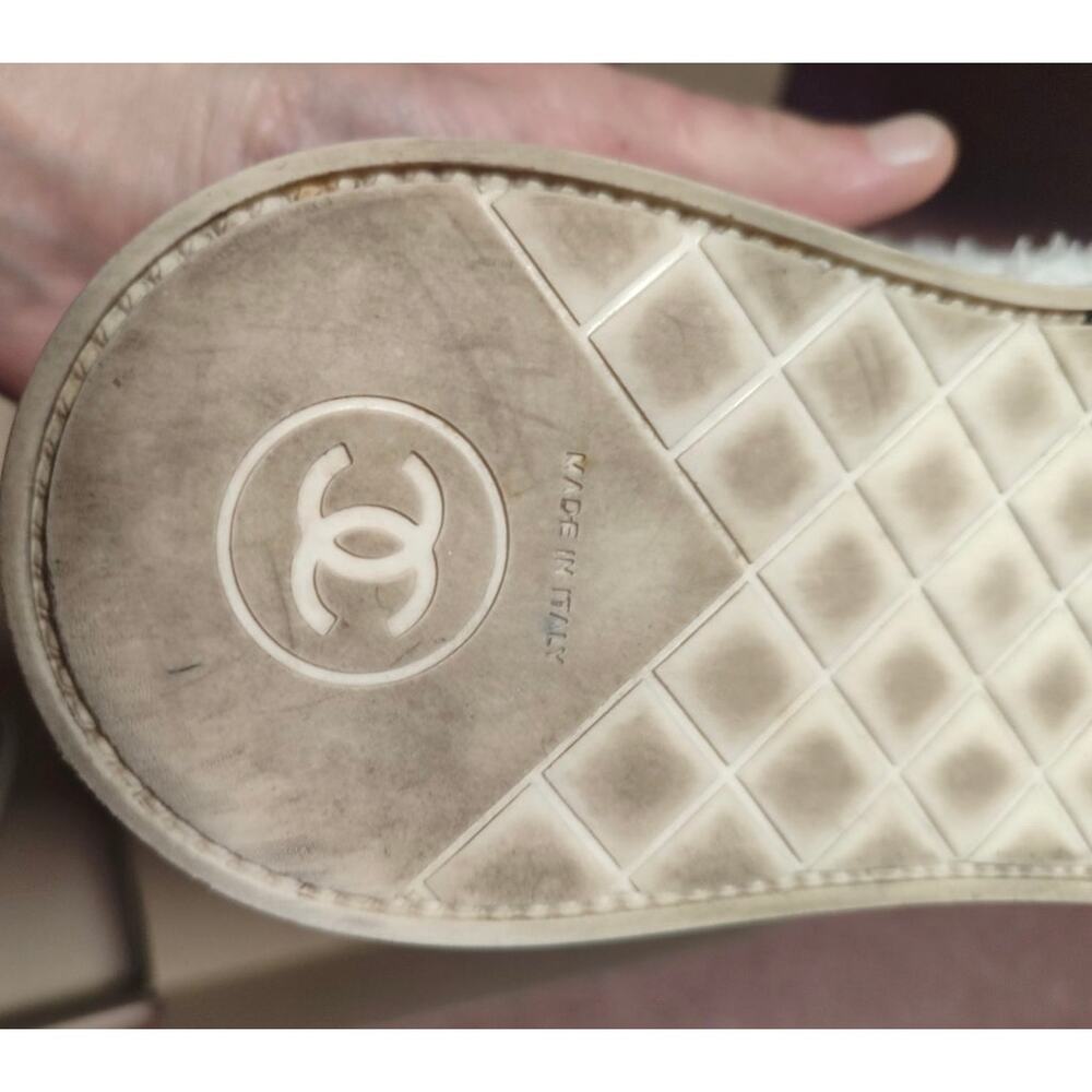 Chanel White Textile Sneakers with Contrasting Toe Sz.36 - Picture 6 of 8